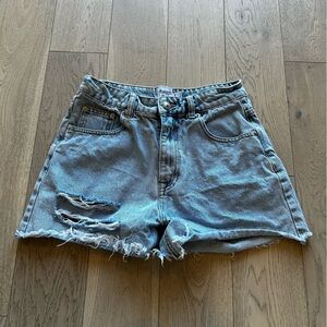Princess Polly High Waisted Denim Shorts Size 4